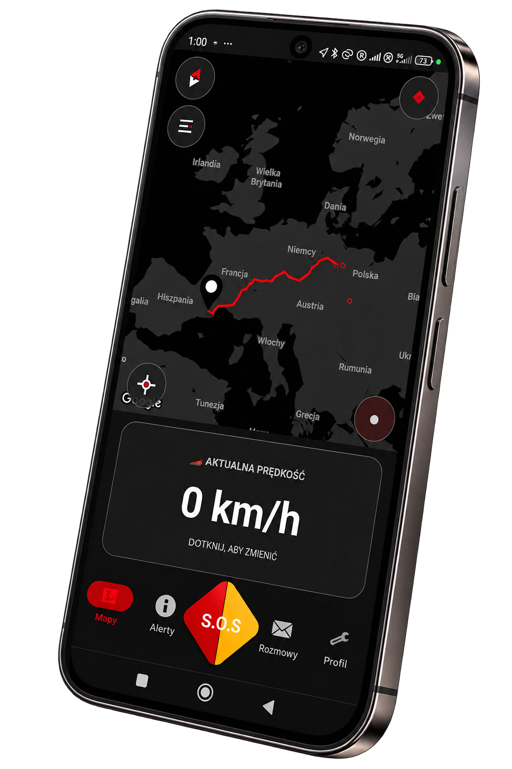 Phone mockup showing the ViatoRide app